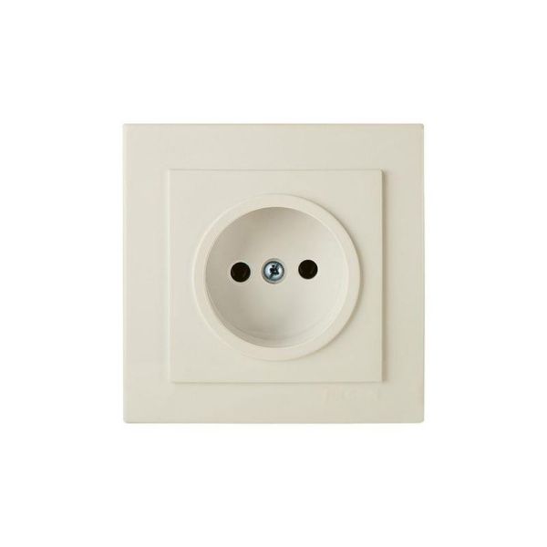 Розетка 1-местная RS16-131-Б скрытой установки Белая 16А, IP20 без заземляющего контакта