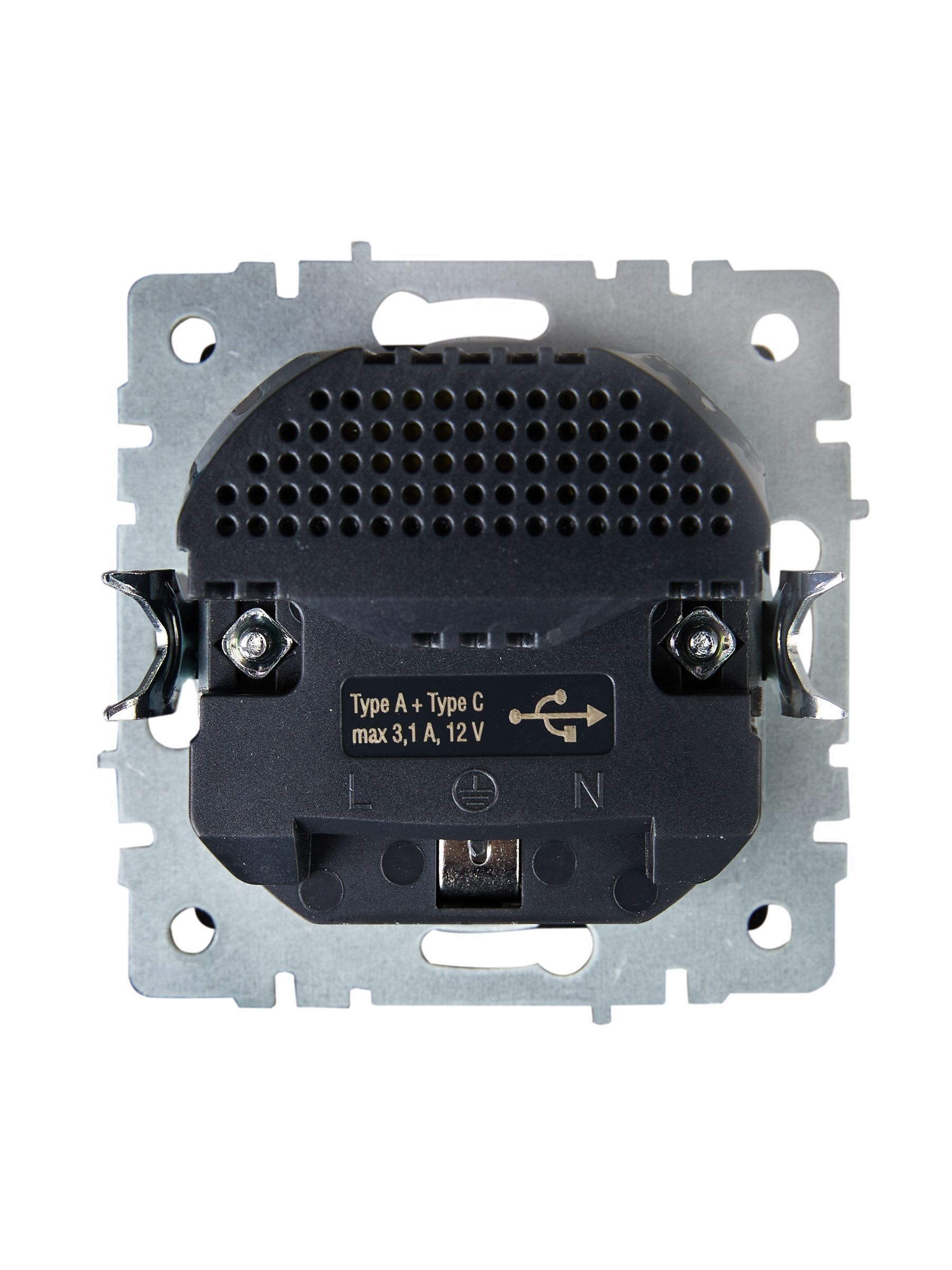 BRITE Розетка 1-местная с заземлением с защитными шторками 16А с USB A+C 18Вт РЮш11-1-БрШ шампань IEK - Фото 7