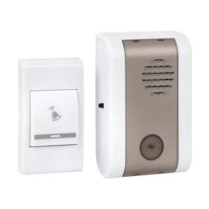 Звонок беспр. на батарейках 003 (бел.-сер. 36 мелод. с индик. 2х1,5В АА дист. 80м.) EKF DBB-A-003