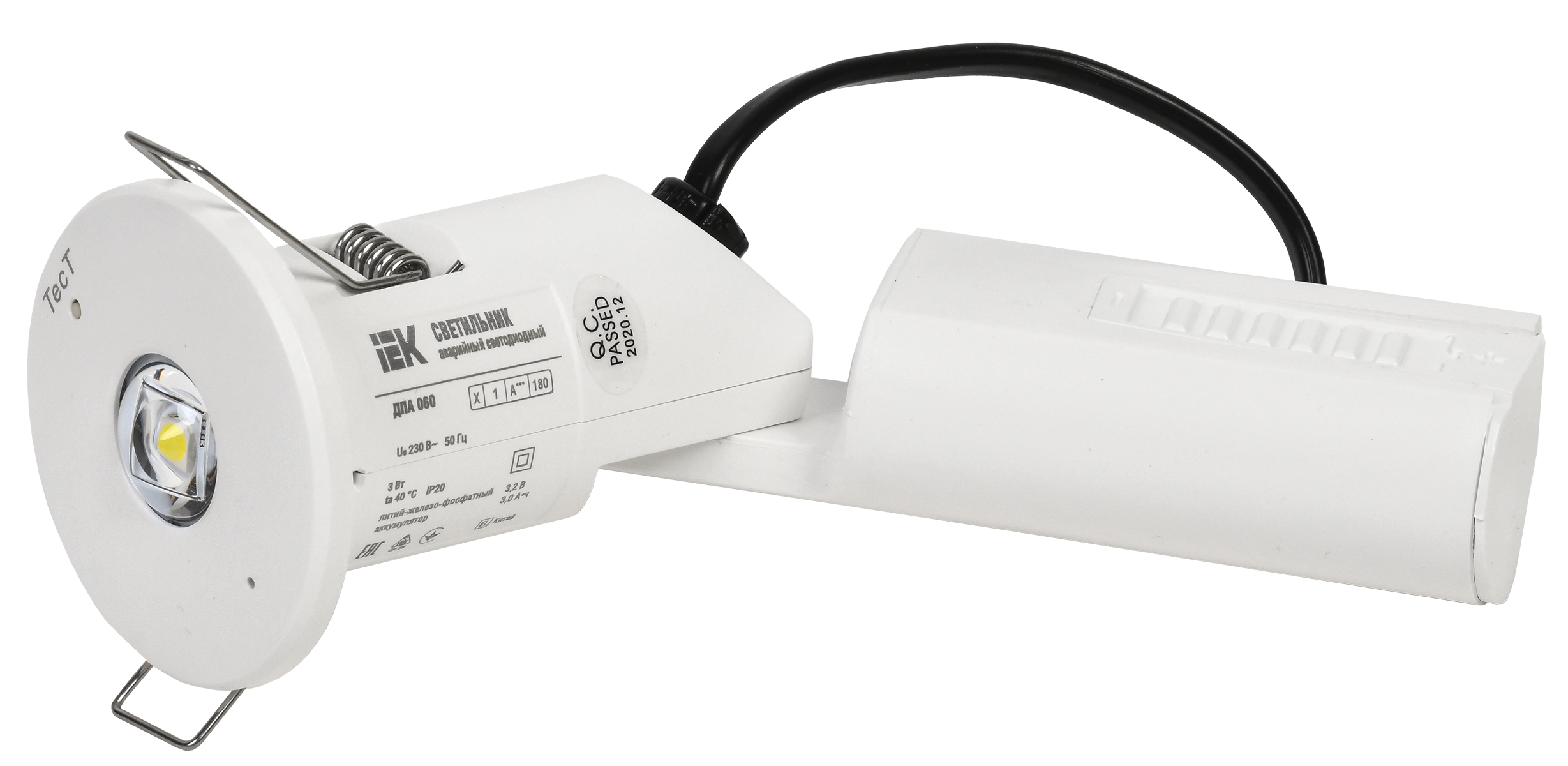 Светильник аварийный ДПА 060 непостоянного действия 3ч IP20 IEK LDPA0-060-3-20-K01