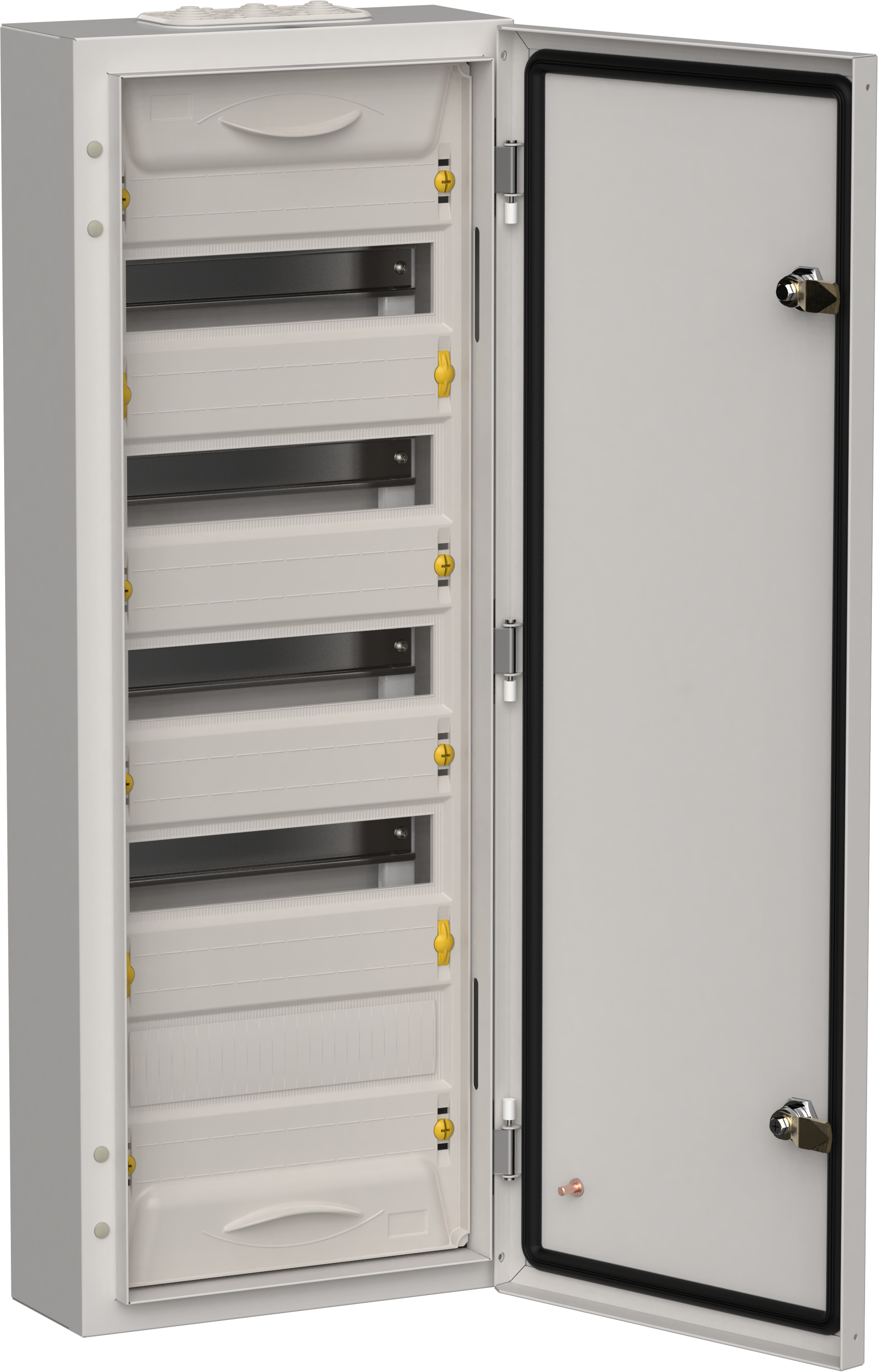 TITAN 5 Корпус металлический ЩРн-60 (1х60) 835х310х140мм IP54 серый (одна дверь) IEK TI5-50-N-060-54-7035