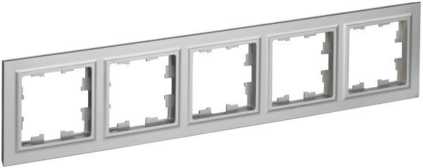 BRITE Рамка 5-местная РУ-5-БрА алюминий IEK BR-M52-K47