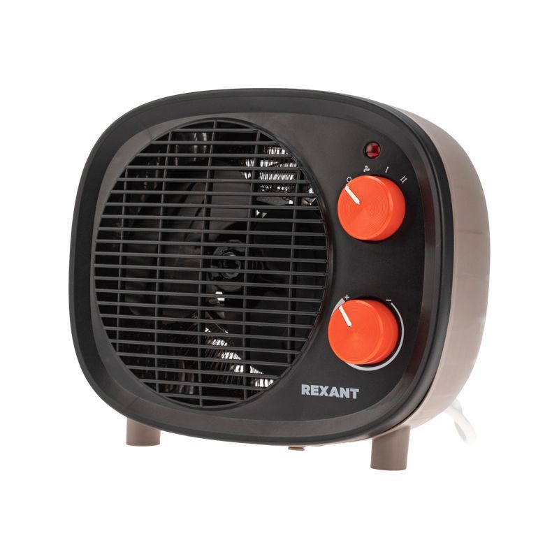 Тепловентилятор электрический настольный 2кВт со спиральным нагревательным элементом, черный REXANT 60-0034