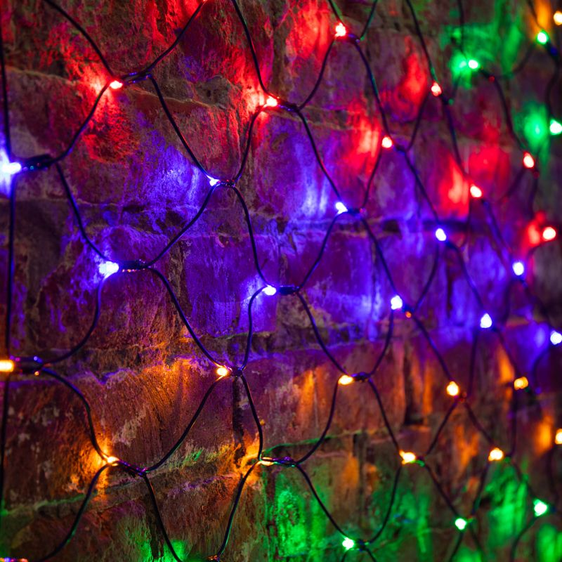 Гирлянда светодиодная Сеть 2х1,5м 288 LED МУЛЬТИ черный ПВХ IP65 постоянное свечение 230В контроллер в комплекте NEON-NIGHT - Фото 2