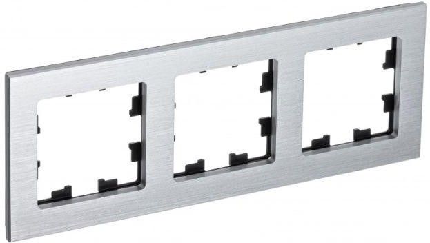 Рамка 3-м AtlasDesign Nature метал. серебр. SE ATN312103