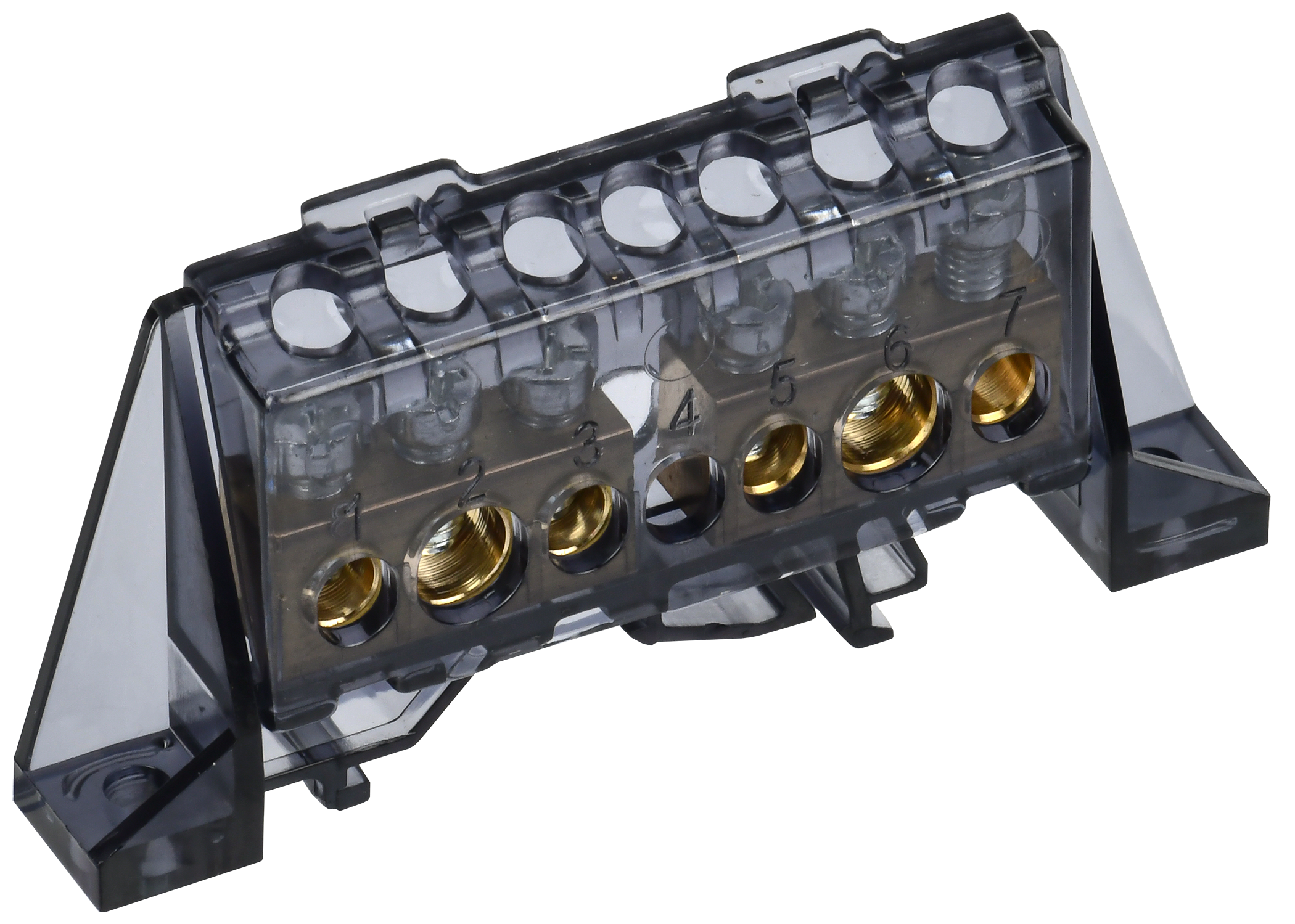 TEKFOR Шина N "ноль" в комбинированном DIN-изоляторе "Стойка" 8х12-(3+3)-Ч IEK TF-NN20-33-DP-K02