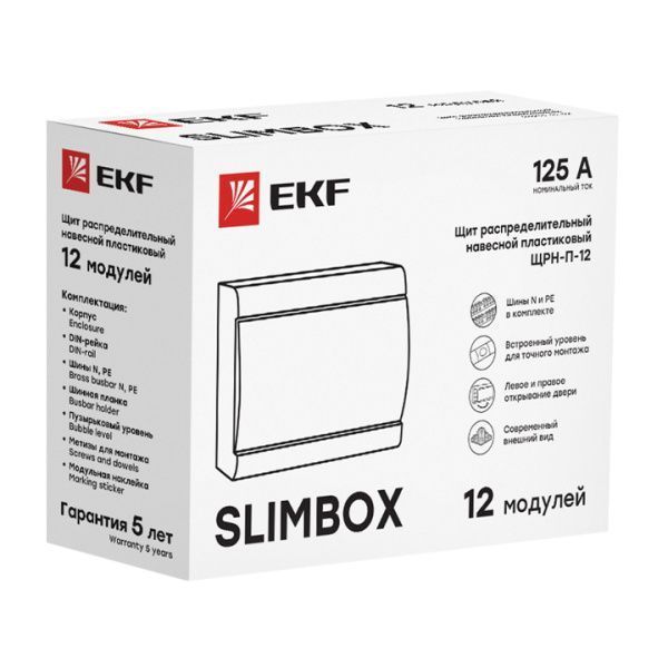 ЩРН-П-12 "SlimBox" белая дверца IP41 EKF