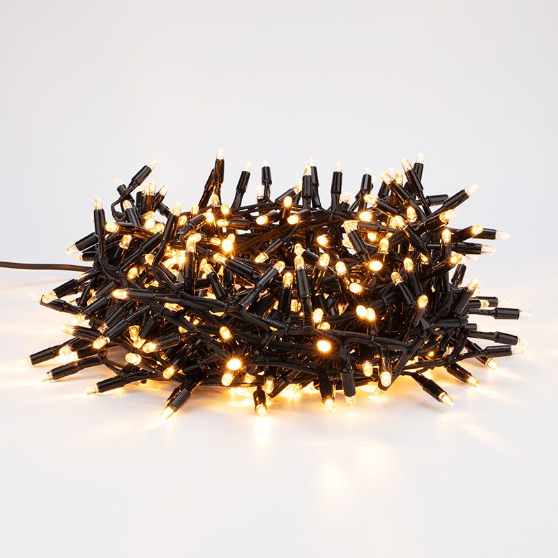 Гирлянда светодиодная Кластер 10м 400 LED ТЕПЛЫЙ БЕЛЫЙ черный каучук IP67 постоянное свечение 230В нужен блок 315-000 NEON-NIGHT - Фото 2