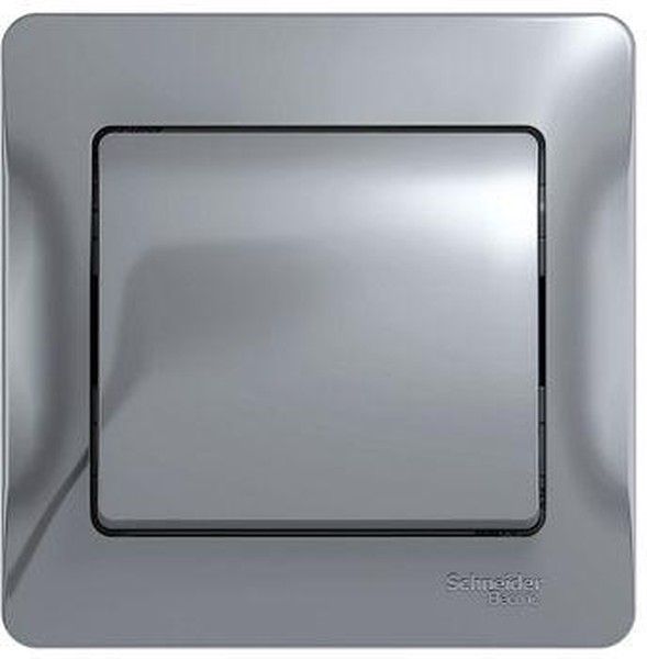 Выключатель 1-кл. СП Glossa 10А IP20 (сх. 1) 10AX в сборе алюм. SE GSL000312