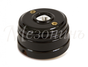 Розетка ретро компьютерная RJ45  (в комплекте с подъемной рамкой D70x45), цвет - черный, коллекция " GE70341-05