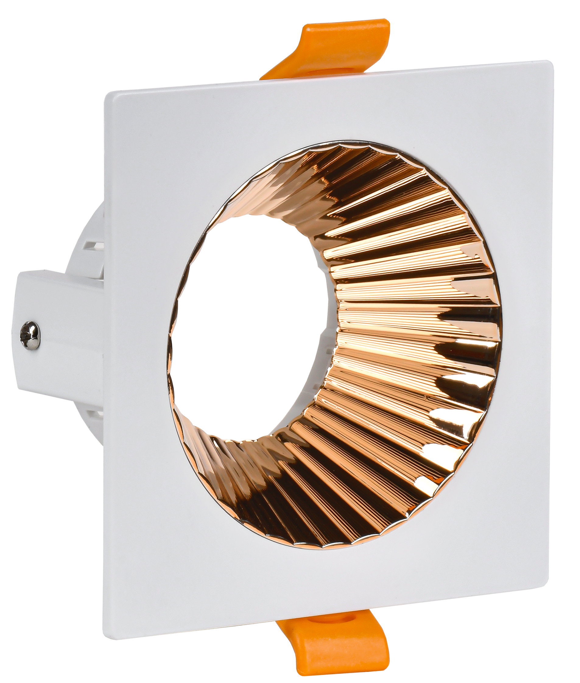 LIGHTING Светильник 4109 встраиваемый поворотный под лампу GU10 белый/золото пластик IEK LT-UVB0-4109-GU10-1-K22