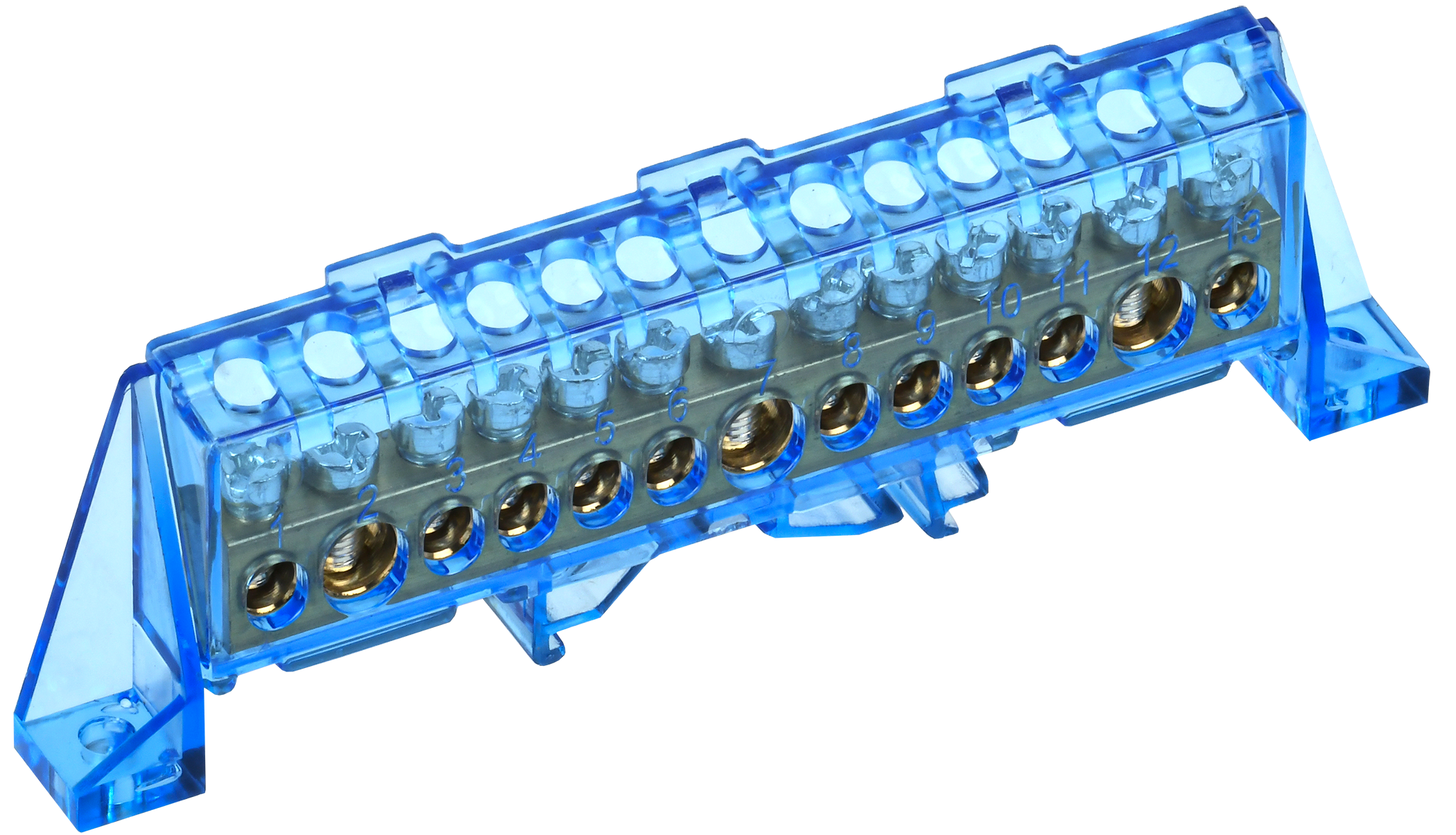 TEKFOR Шина N "ноль" в комбинированном DIN-изоляторе "Стойка" 8х12-13-С IEK TF-NN20-13-DP-K07