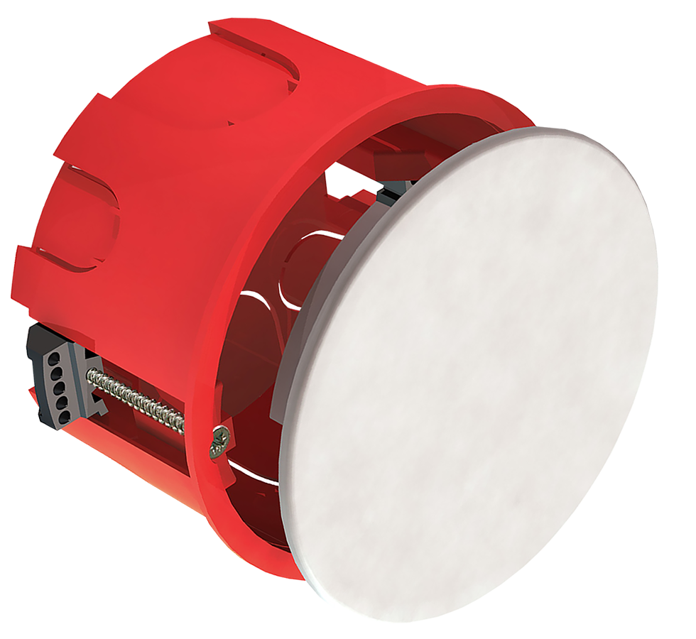 Коробка распаячная КМ41025 для полых стен безгалогенная (HF) D=80х40мм с пластиковыми лапками IEK UKG01-080-040-000-P
