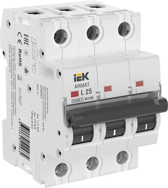 ARMAT Автоматический выключатель M10N 3P L 25А IEK AR-M10N-3-L025