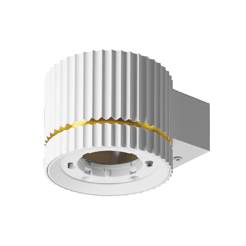 Настенный светильник WOLTA WSL-GX53/W18WG NIMB под лампу GX53 Белый/золото D85x70 WSL-GX53/W18WG