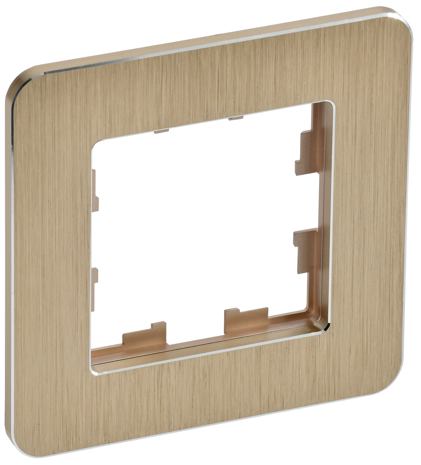 BRITE Рамка 1-местная РУ-1-1-Бр металл шампань RE AL IEK BR-M12-M-21-K37