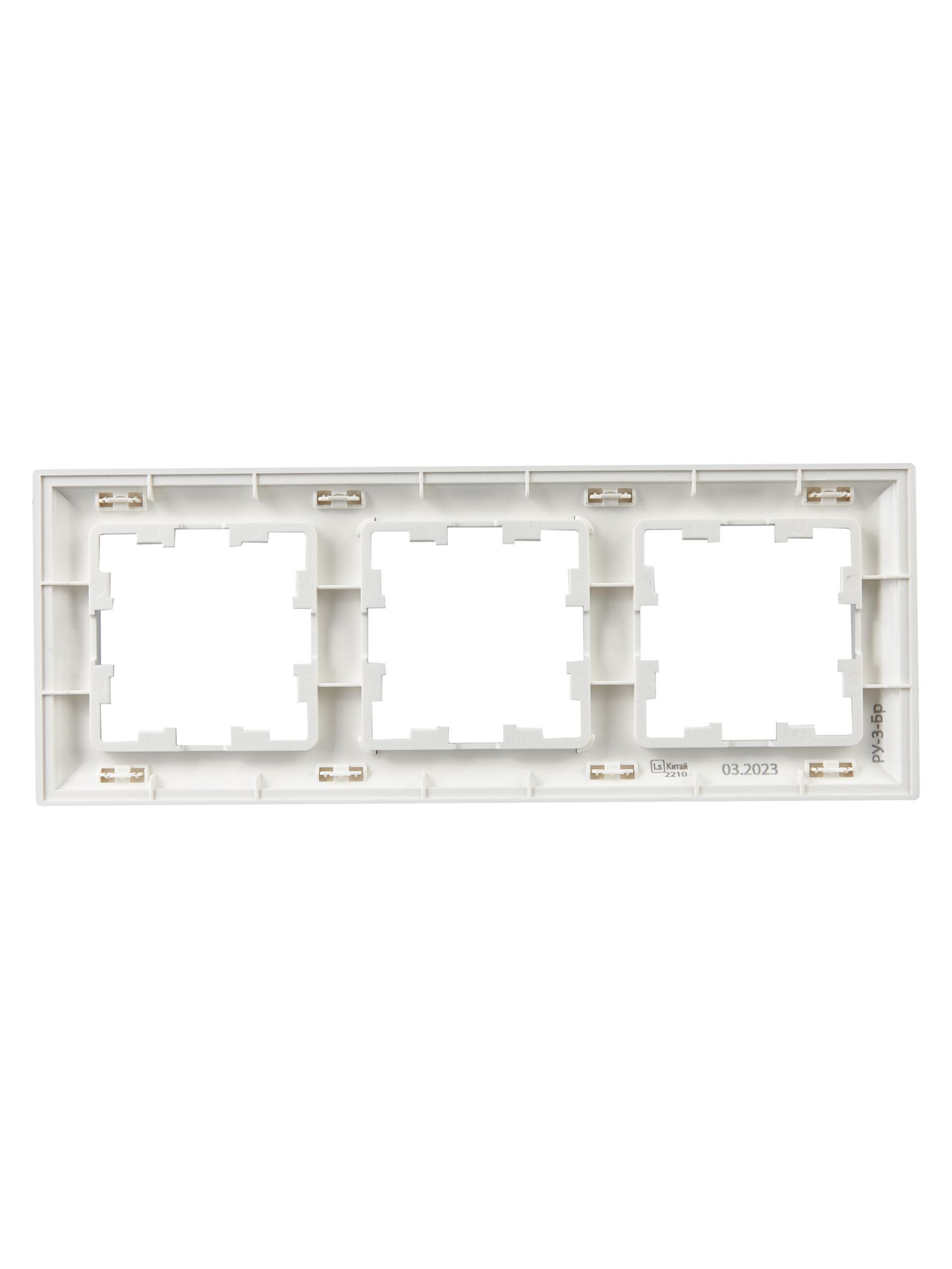 BRITE Рамка 3-местная РУ-3-Бр алюминий/алюминий IEK - Фото 4