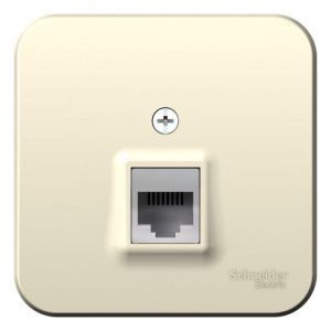 Розетка телефонная 1-м ОП Blanca RJ11 с изолир. пластиной молочн. SE BLNIA011002 1210522
