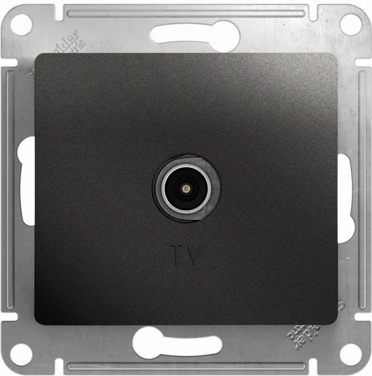 Розетка телевизионная TV Glossa коннектор механизм антрацит SE GSL000793