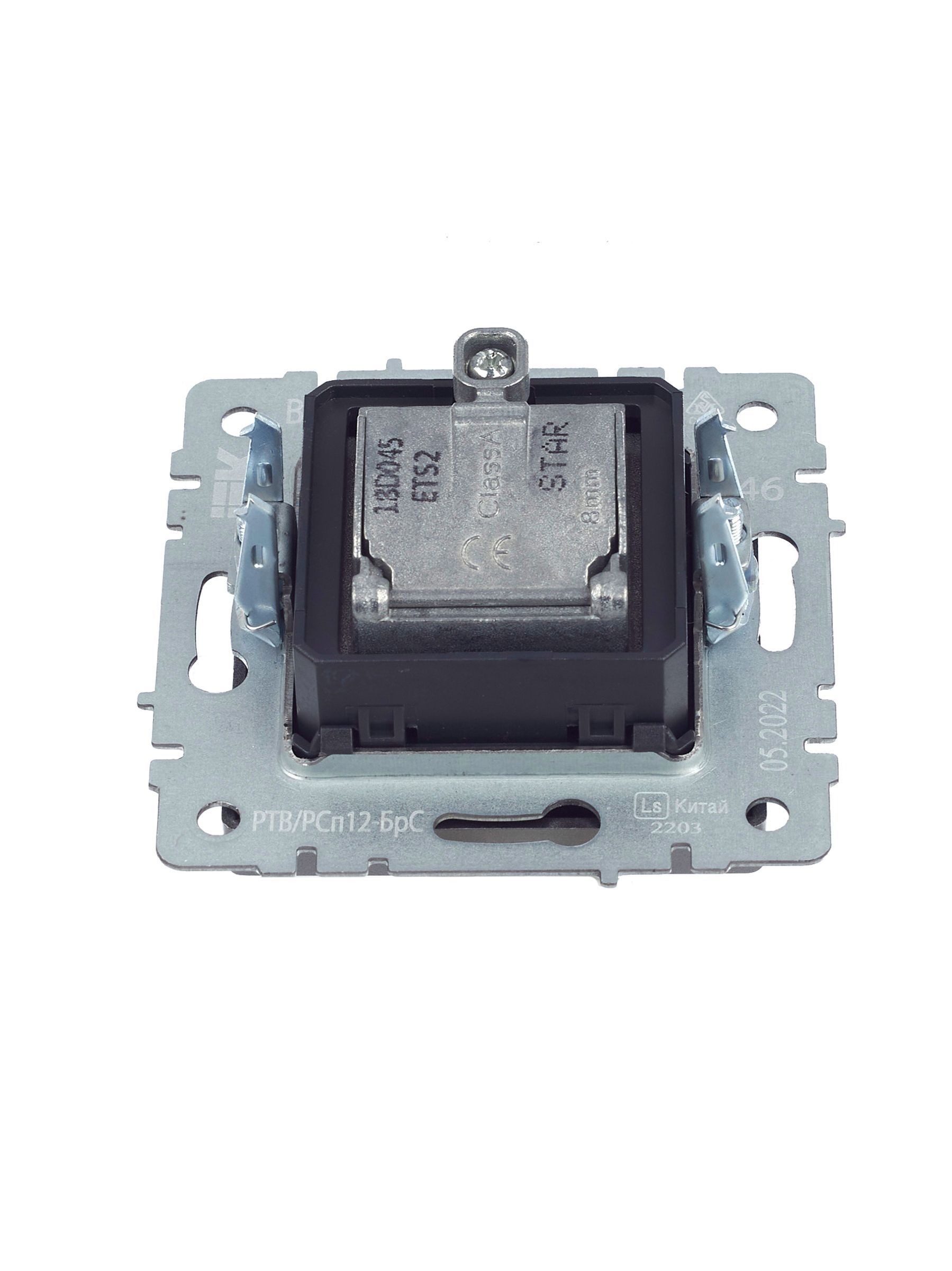 BRITE Розетка двойная TV+SAT РТВ/РСп12-БрС сталь IEK - Фото 5