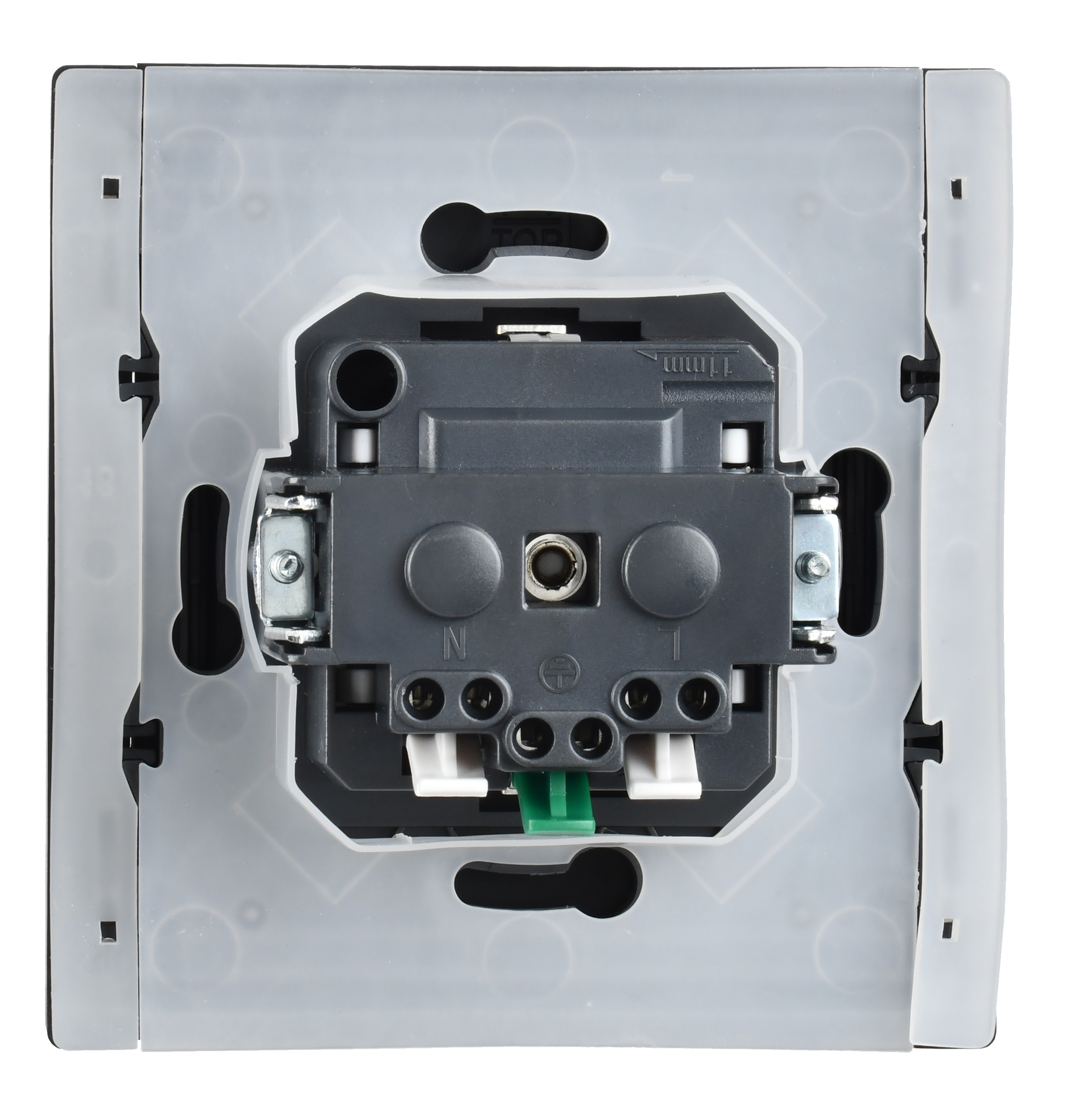 FORTE&PIANO Розетка 1-местная с заземлением с защитными шторками и крышкой безвинтовое крепление 16А IP44 FP319 серый IEK - Фото 6