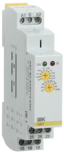 Реле задержки выключения ORT 2 контакта 12-240В AC/DC IEK ORT-B2-ACDC12-240V
