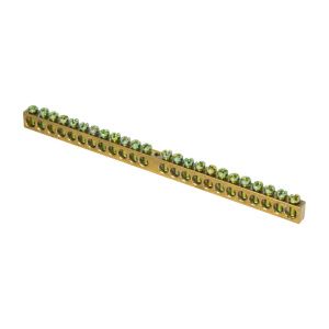 Шина PEN "ноль-земля" (8x12мм) 24 отв. латунь крепеж по центру EKF sn0-125-24-c