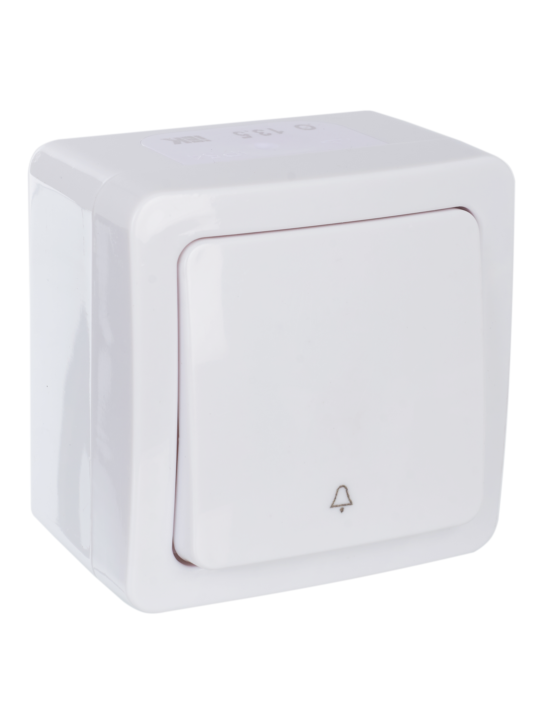 Выключатель 1-клавишный для открытой установки кнопочный ВСк20-1-0-ГПБ IP54 ГЕРМЕС PLUS (цвет клавиши: белый) IEK - Фото 3