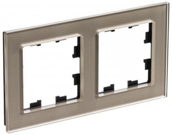 Рамка 2-м AtlasDesign Nature стекло шампань SE ATN320502