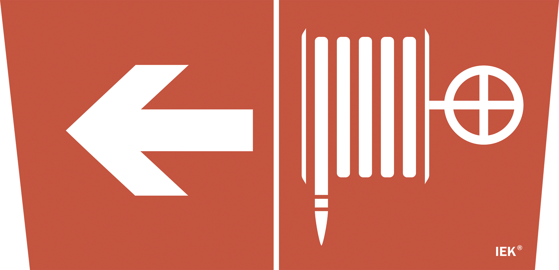 Этикетка самоклеящаяся 310х280мм "Пожарный кран/стрелка налево" IEK LPC10-1-31-28-PKNAL