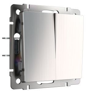 Выключатель двухклавишный (глянцевый никель) Werkel W1120002