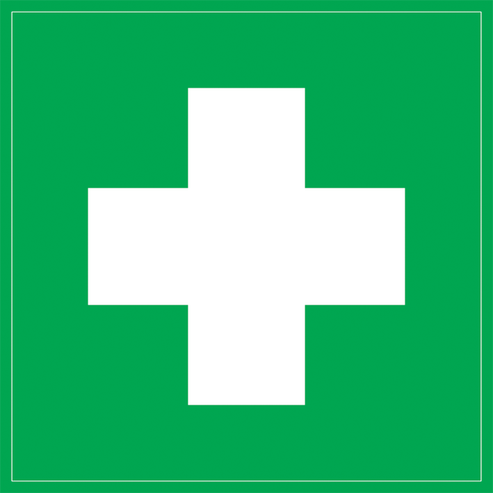 Самоклеящаяся этикетка 150х150мм "Медицинская аптечка" IEK YPC20-MEDAP-2-010