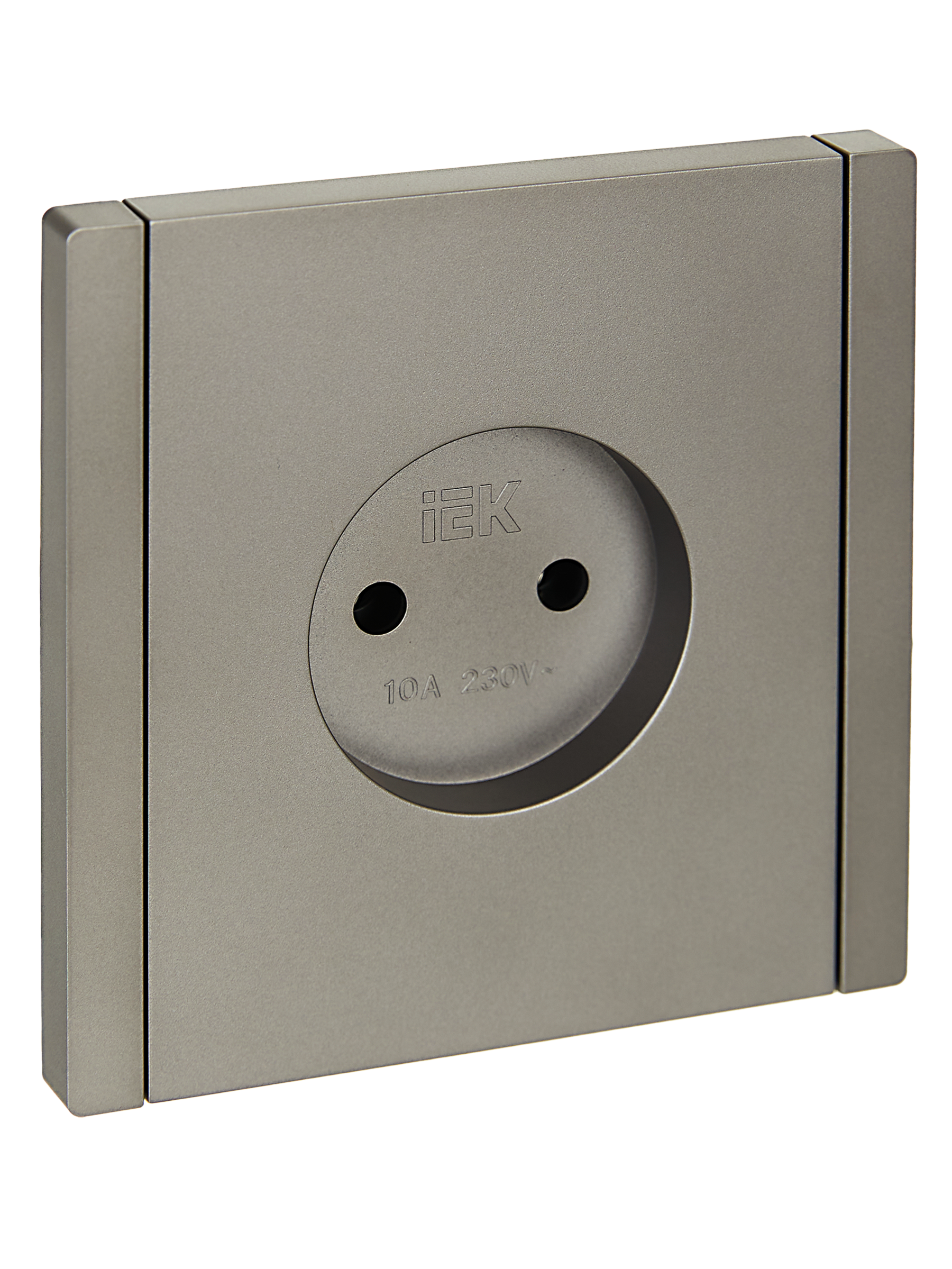 FORTE&PIANO Розетка 1-местная без заземления без защитных шторок винтовое крепление 10А FP518 сталь IEK FP-R10-10-K46