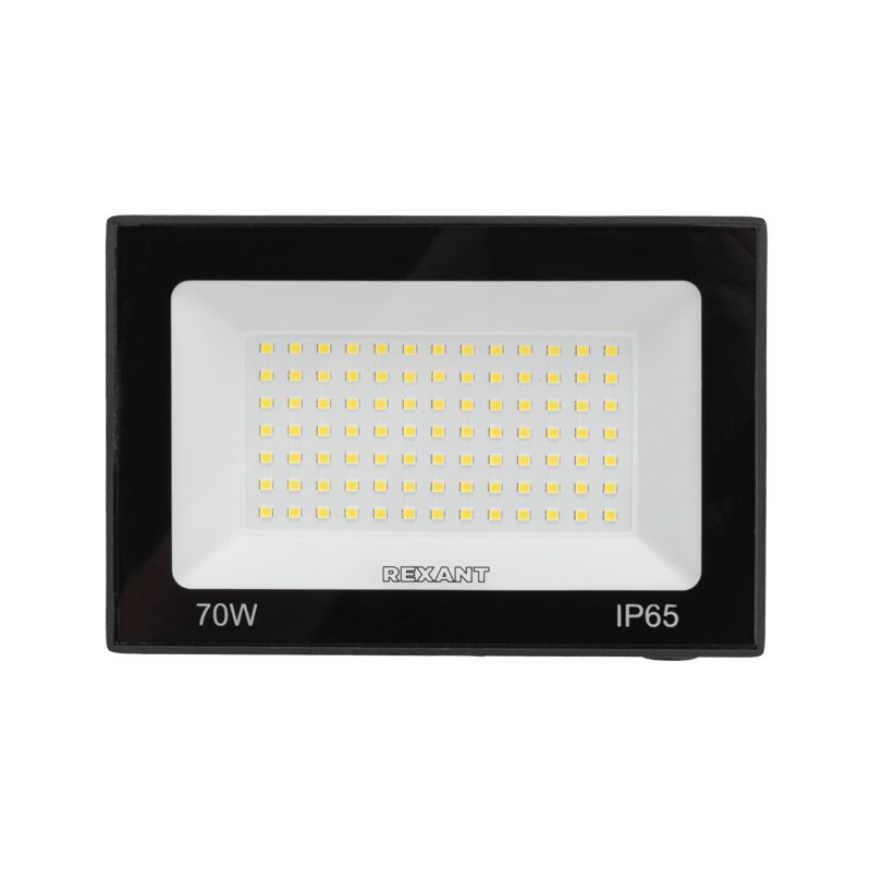 Прожектор светодиодный СДО 70Вт 5600Лм 6500К холодный свет, черный корпус REXANT