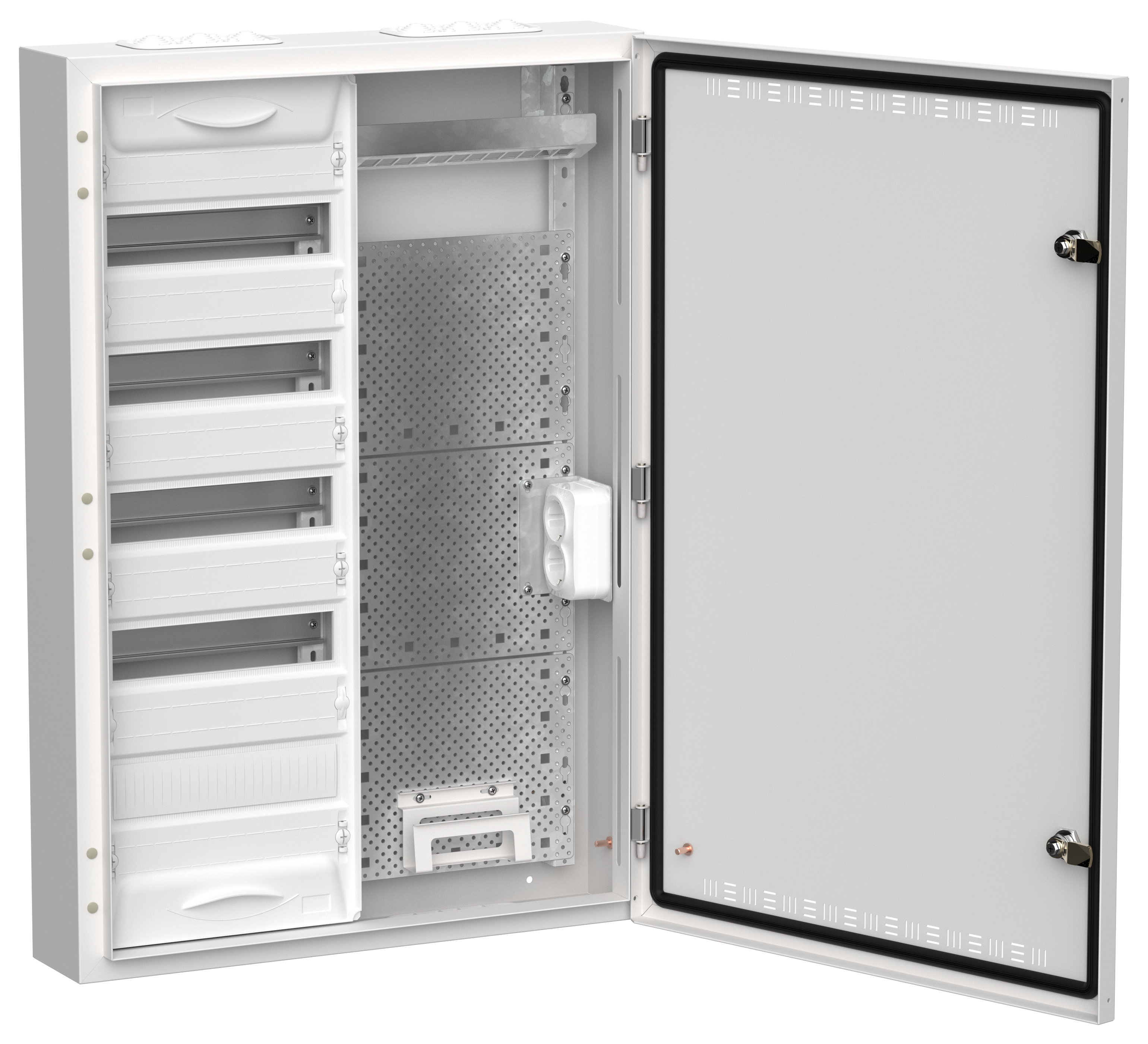 TITAN 5 Корпус комбинированный ЩРн-60 (2х60) 835х570х140мм IP30 белый IEK TI5-51-N-2X060-30