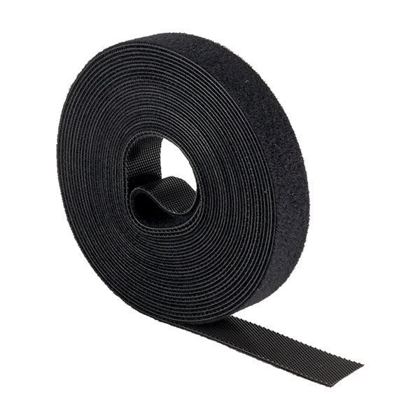 Хомут-липучка 16 мм (5м ролл) черный EKF hlft-1-b