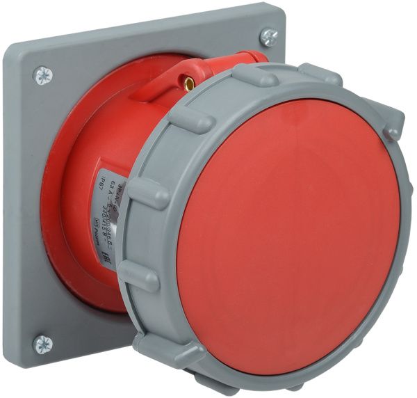 Розетка встраиваемая MAGNUM ССИ-435 63А-6ч/200-415В 3P+PE+N IP67 IEK PSN70-063-5-2-67