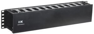 ITK Органайзер пластиковый с крышкой 19" 2U черный CO05-2PC