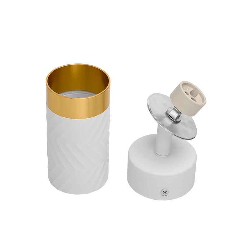 Накладной светильник WOLTA WSL-GU10/S09WG IP20 под лампу GU10 Белый/золото LINEA D60x170 1/50 - Фото 7