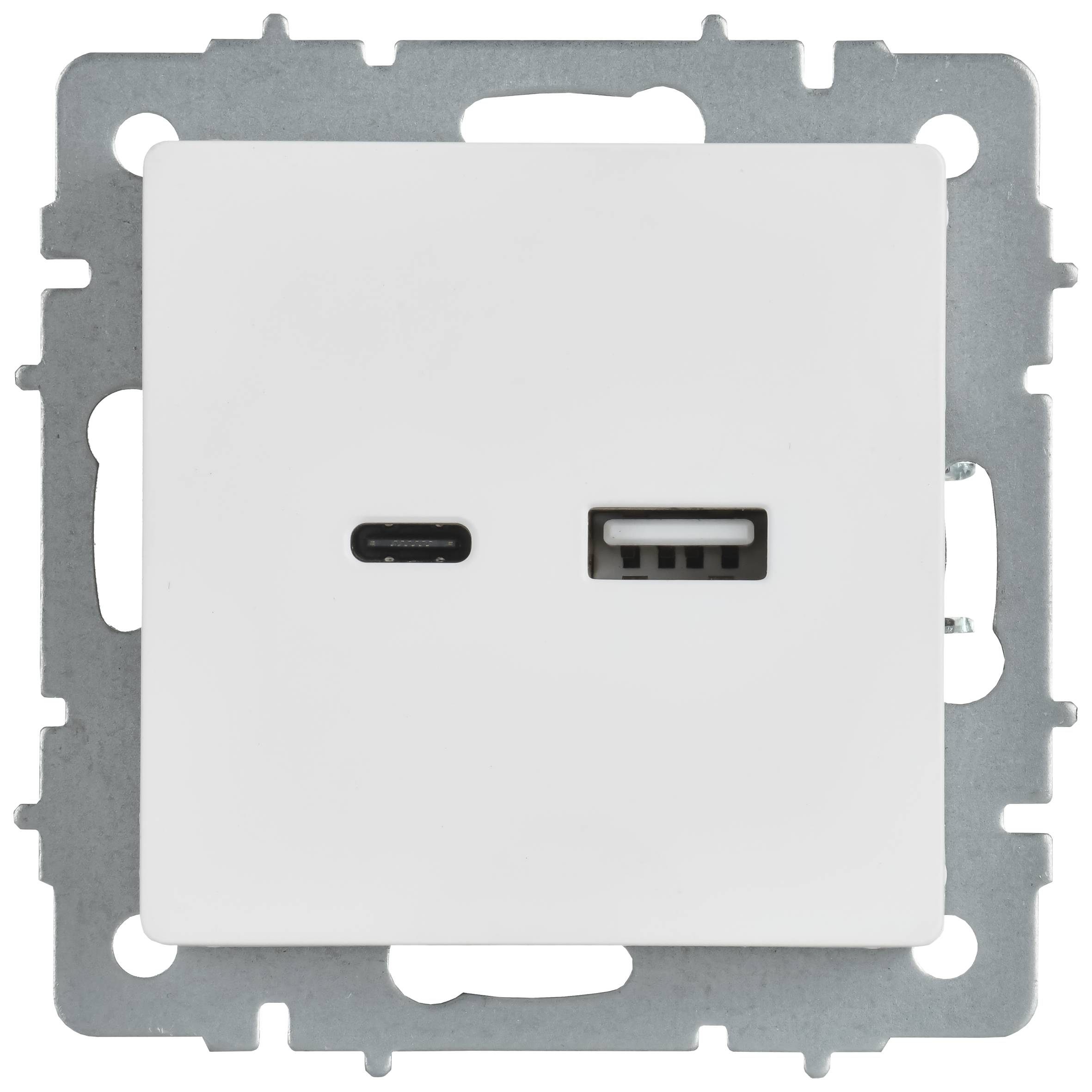 BRITE Розетка USB A+C 18Вт РЮ11-1-БрАБ арктический белый IEK - Фото 6
