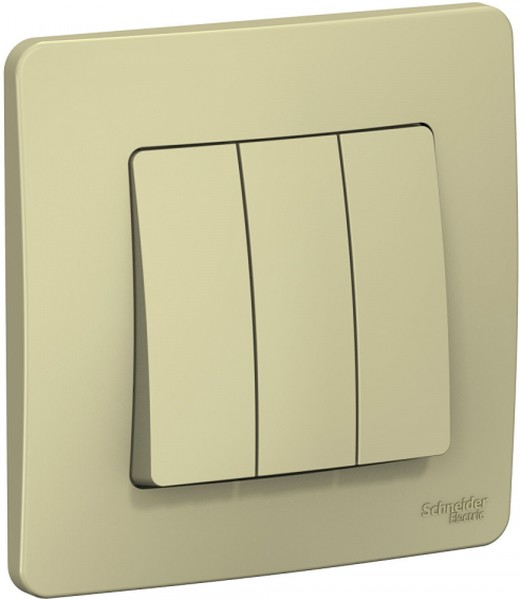 Выключатель 3-кл. СП Blanca 10А IP20 (сх. 1+1+1) 250В беж. SE BLNVS100507 - Фото 3