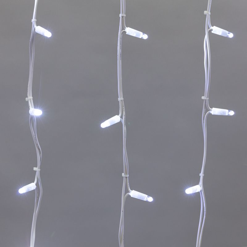 Гирлянда светодиодная Бахрома (Айсикл) 5,6x0,9м 240 LED БЕЛЫЙ белый каучук 3,3мм IP67 постоянное свечение 230В нужен блок 315-001 NEON-NIGHT - Фото 3
