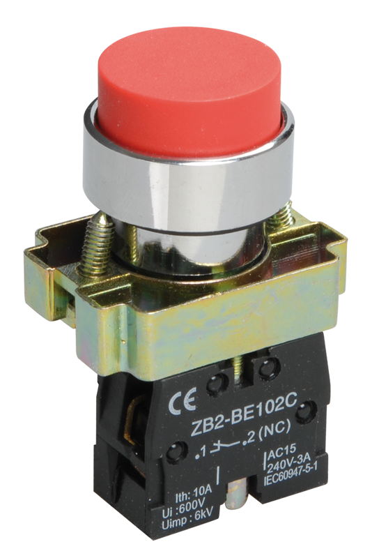 Кнопка управления LAY5-BL42 без подсветки красная 1NC IEK