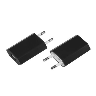 Сетевое зарядное устройство для iPhone USB (СЗУ) (1000 mA) черное