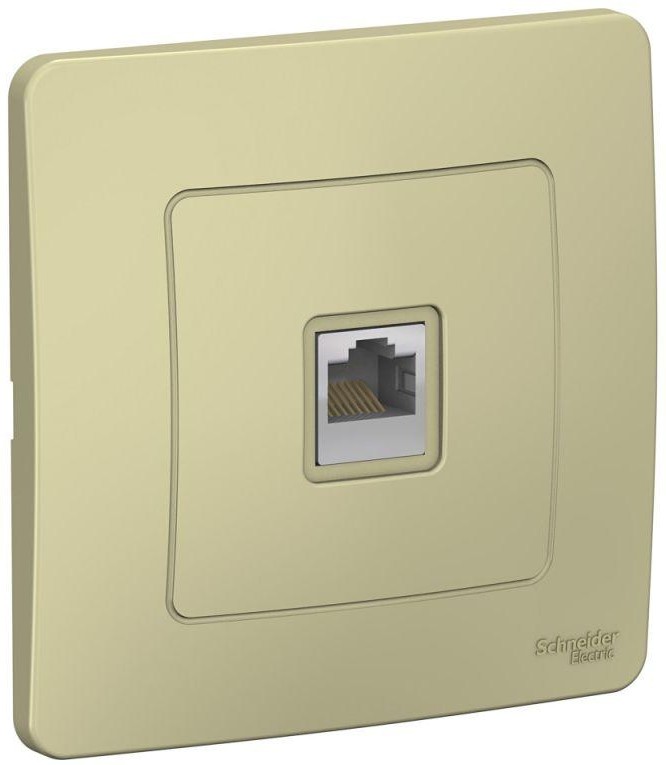Розетка компьютерная 1-м СП Blanca RJ45 кат.5E беж. SE BLNIS045007