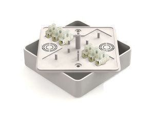 Коробка монтажная с клем. колодкой 100х100х29мм БЕЛАЯ (42шт) GE41219-01