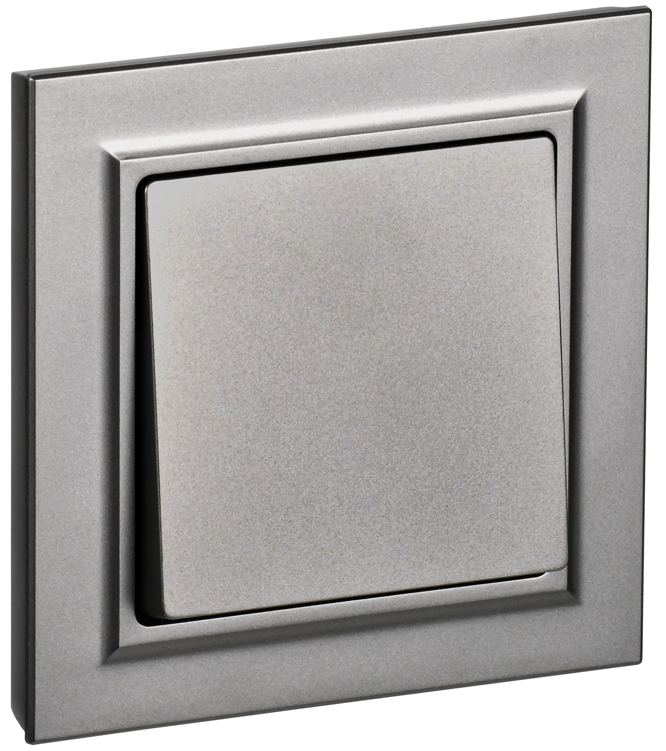 BRITE Выключатель 1-клавишный 10А в сборе ВСР10-1-0-БрС сталь IEK BR-V10-0-10-K46-F