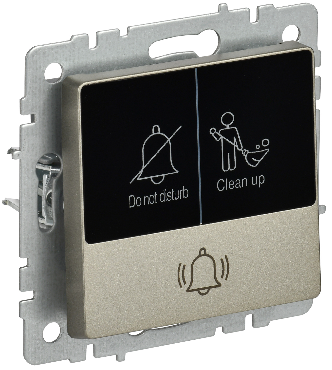 BRITE Кнопка звонка с индикацией для отелей 10А ВС10-1-9-БрШ шампань IEK BR-V14-2-10-K37