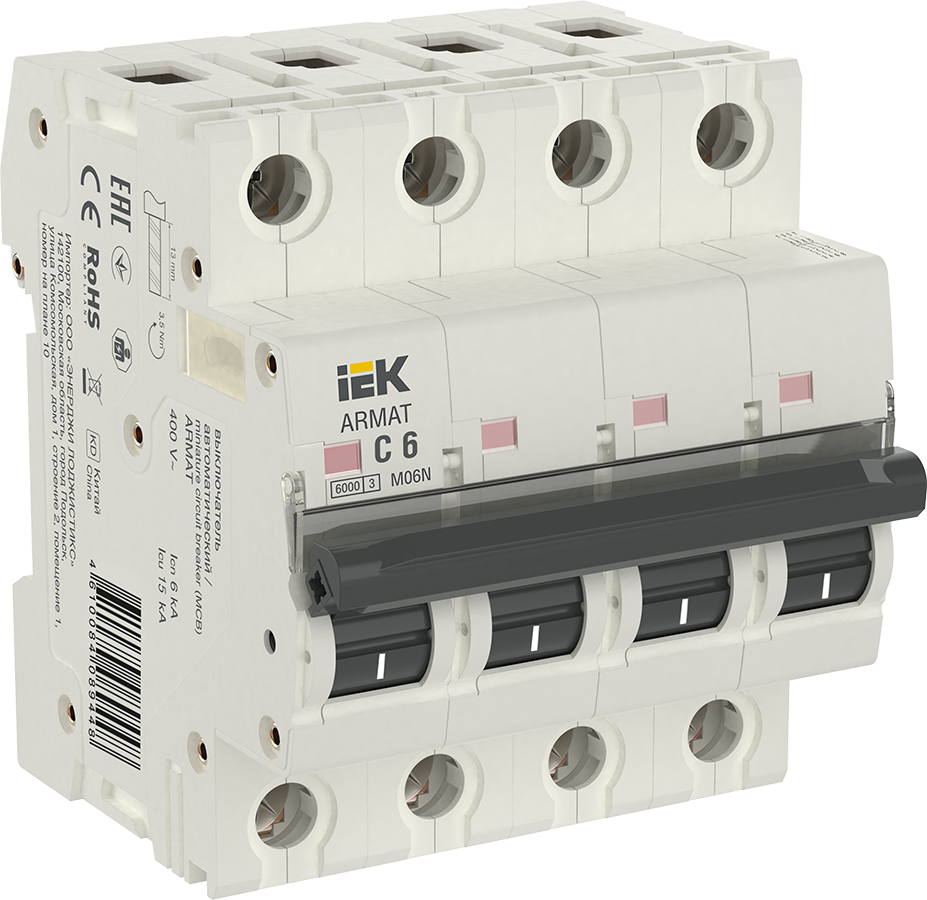 ARMAT Автоматический выключатель M06N 4P C 6А IEK