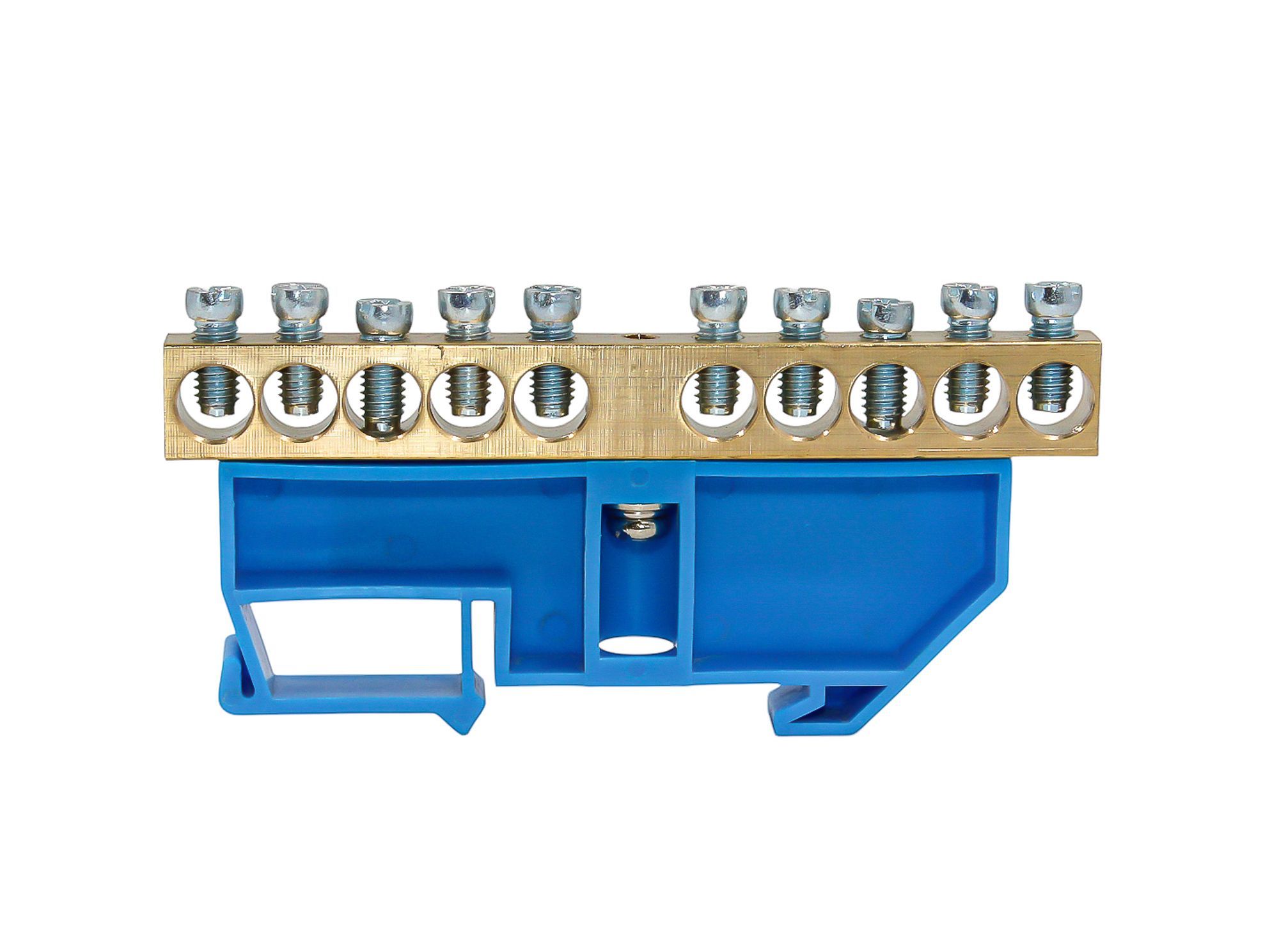 Шина N "ноль" на DIN-изоляторе СИНИЙ 8х12-10 - Фото 2